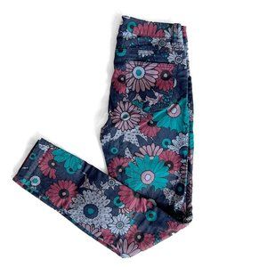 Modcloth Floral Skinny Jeans, ankle length, small